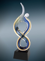 Solo Figure Rising Art Glass Award