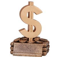 Dollar Sign Money Trophy 
