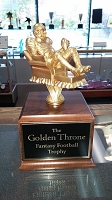 Fantasy Football Golden Throne Trophy