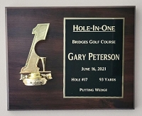Golf Hole-in-One Plaque