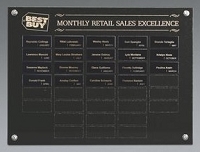 Black Granite 36 Plate Perpetual Plaque Horizontal