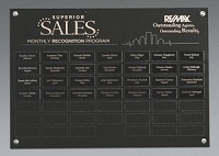 Black Granite 48 Plate Perpetual Plaque Horizontal