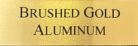 Engraved Brushed Gold Aluminum Plate