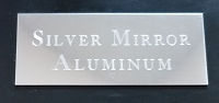 Engraved Silver Mirrored Aluminum Metal Plate