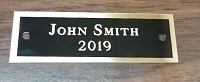 Engraved Black Brass with Gold Border Perpetual Plate 