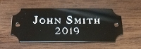 Engraved Black Aluminum Perpetual Plate Engraving