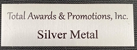 Silver Aluminum Imprinted Metal Plate