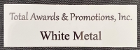 White Aluminum Imprinted Metal Plate