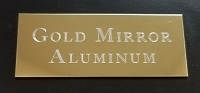 Engraved Gold Mirrored Aluminum Plate