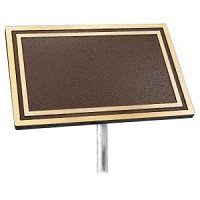 Bronze Plaque with Stake- Bronze Aluminum Cast Alternative