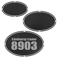 Aluminum Oval Plaque with 24