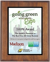 Traditional Walnut Plaque with Full Color Plate