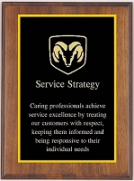 Traditional Walnut Plaque with Engraved Plate