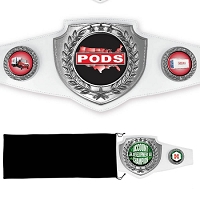 Championship Belt Antique Silver Shield 