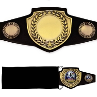 Championship Belt Antique Gold Shield 