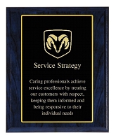 Blue Woodgrain Finish Laminate Engraved Plaque