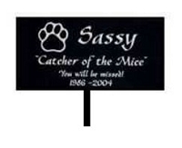 Black Garden Memorial Marker 