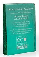 Teal Vertical Wedge Recycled Glass Award 7