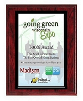 Red  Woodgrain Finish Full Color Plaque 