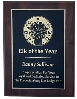 The Look of Walnut Plaque with Engraved Plate